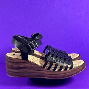 KORKS‎ Women's Black Marley Wedge Sandals Shoe Size 11-NEW